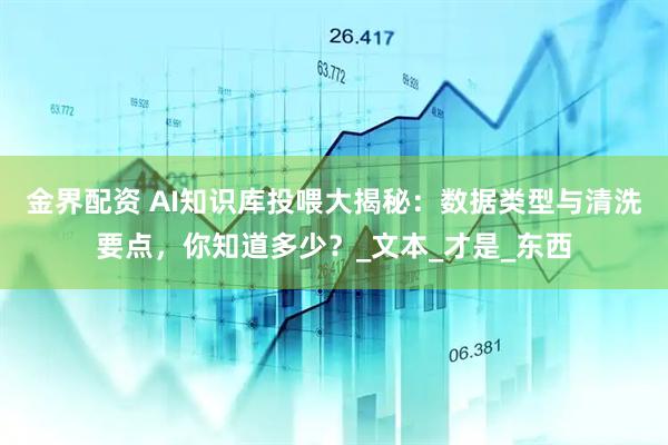 金界配资 AI知识库投喂大揭秘：数据类型与清洗要点，你知道多少？_文本_才是_东西